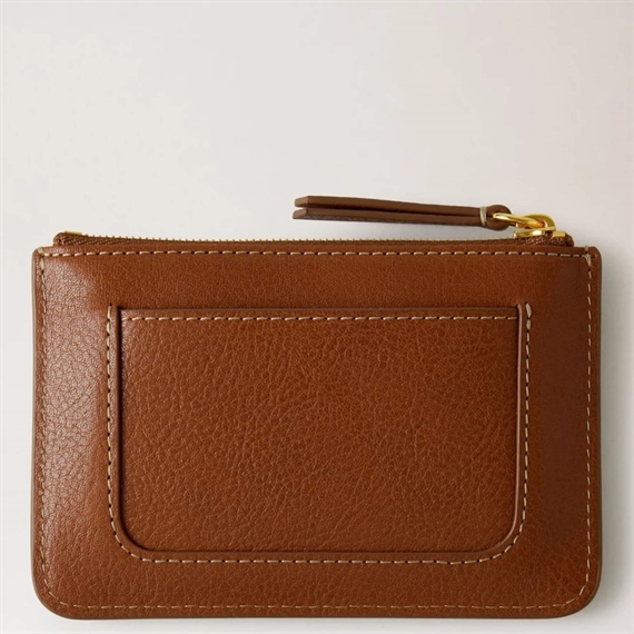 Mulberry Plaque Small Zip Coin Pouch Oak Legacy NVT